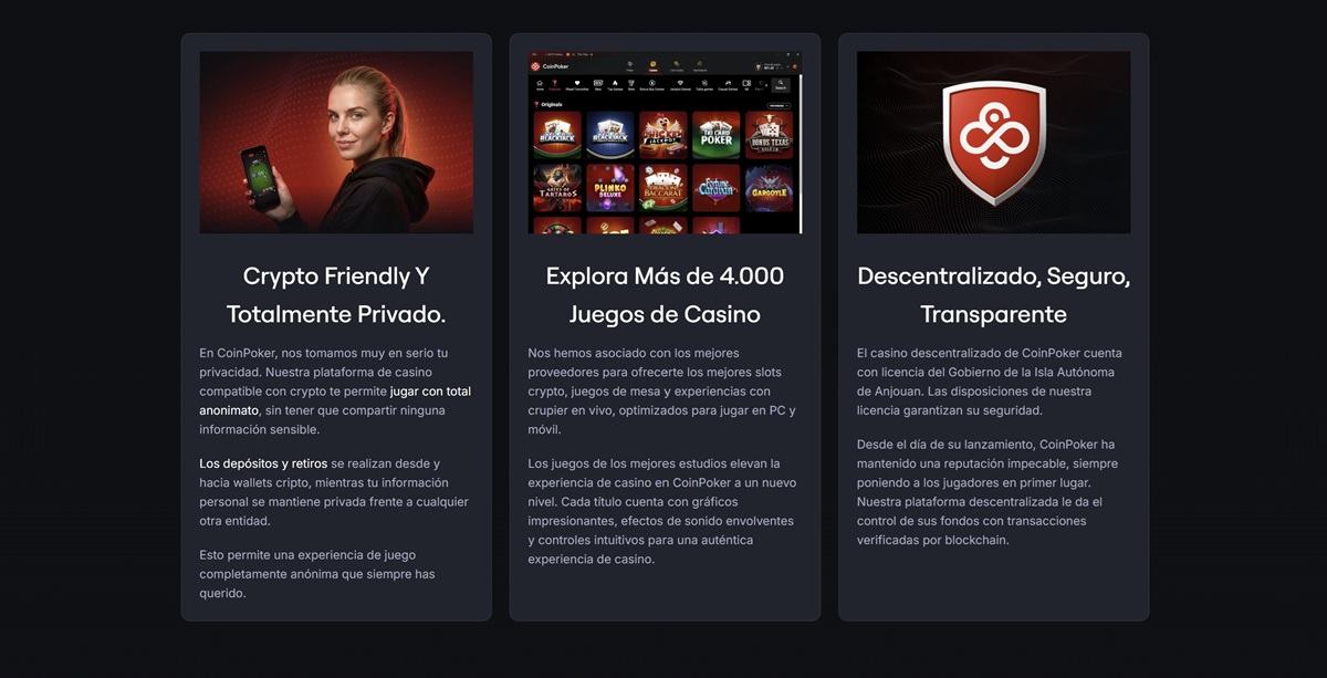 Nuestra selección de casinos Binance Coin - CoinPoker