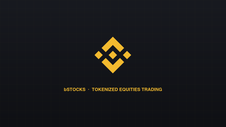 Binance exchange branding with bStocks tokenized equity trading context