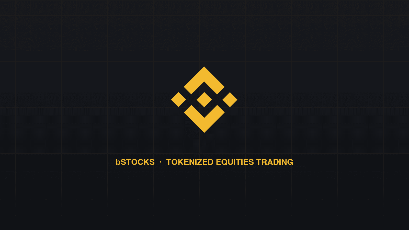 Binance exchange branding with bStocks tokenized equity trading context